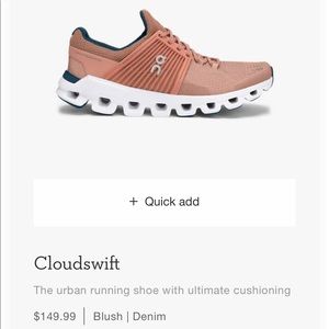 On Running Shoes - Cloud Swift Size 8